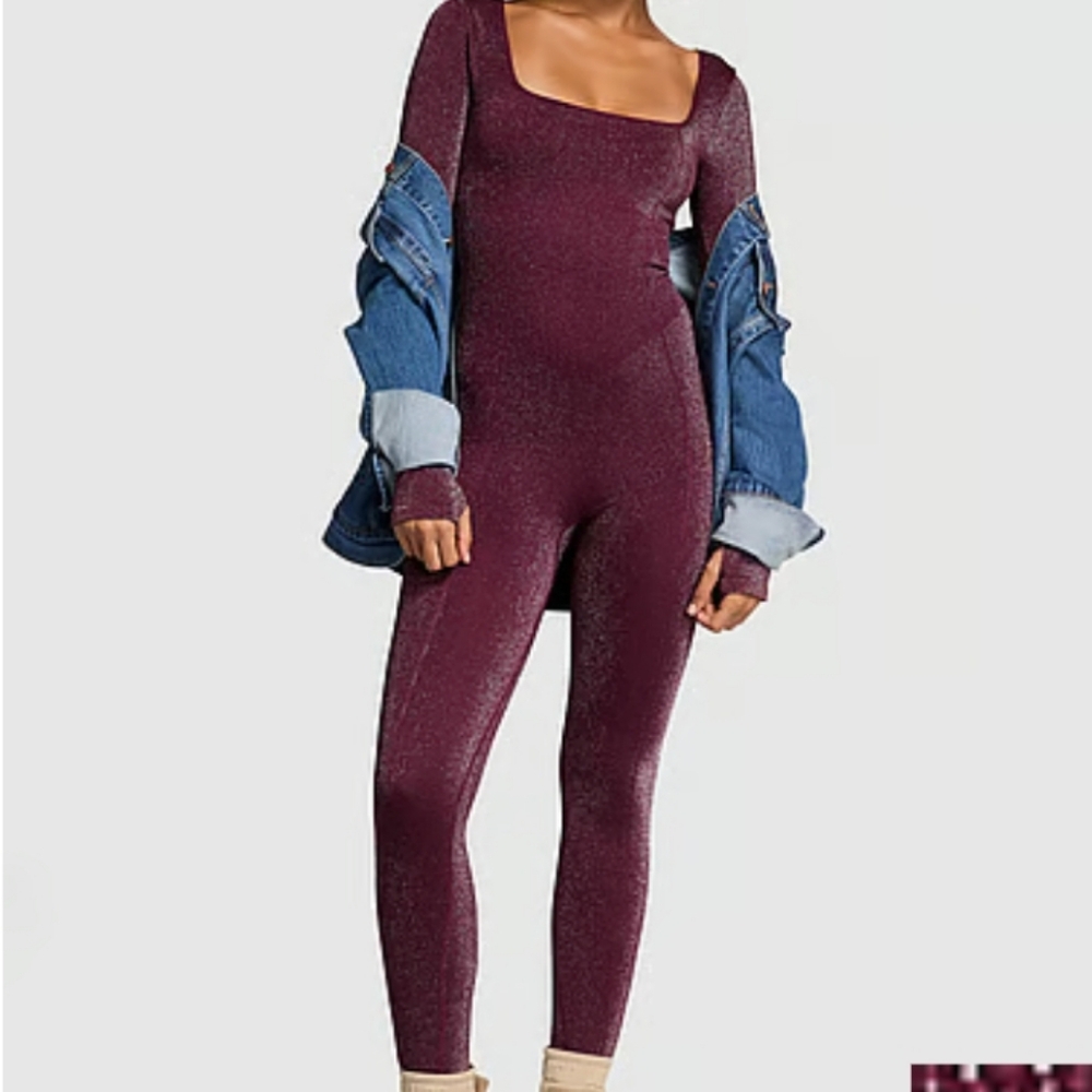 PINK Victoria's Secret Shimmering Plum Jumpsuit
